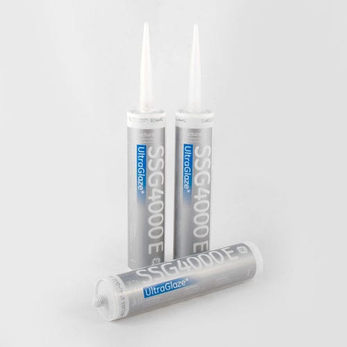 Mastic en élastomère - ULTRA-GLAZE SSG 4000E  - CARLISLE Construction Materials GmbH - à base de résine de silicone / de fixation / pour verre