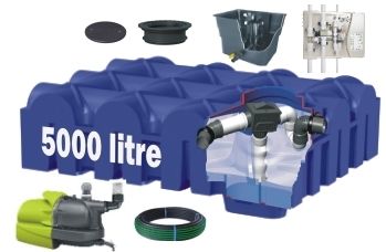 Cuve de récupération d'eau de pluie - RWH-5099FL-DUK4 - RainWater Harvesting - enterrée