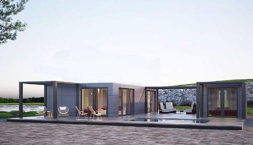Maison préfabriquée - 110  - Bauhu International - sur remorque / écologique / à économie d'énergie