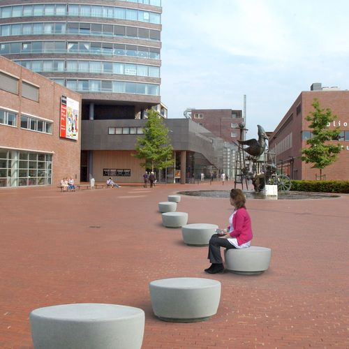 Pouf contemporain - SITSPOT - VelopA - en béton / rond / de jardin