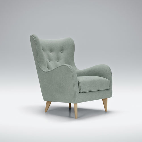 Fauteuil classique - POLA - SITS Sp. z o.o. - en tissu / en bois / à oreilles
