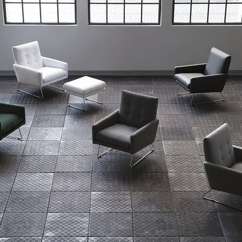 Fauteuil contemporain - MAX - SITS Sp. z o.o. - en cuir / en tissu / en métal