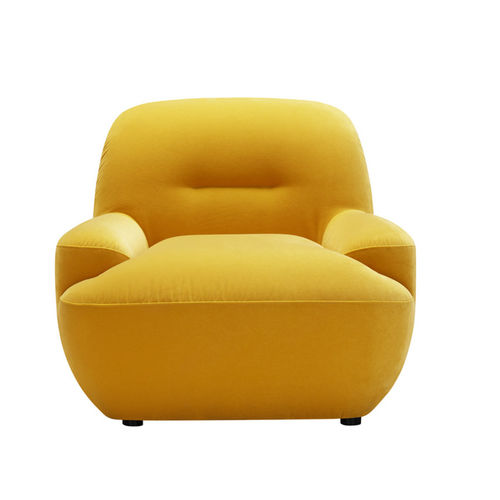 Fauteuil contemporain - Uma - SITS Sp. z o.o. - en tissu / beige / jaune