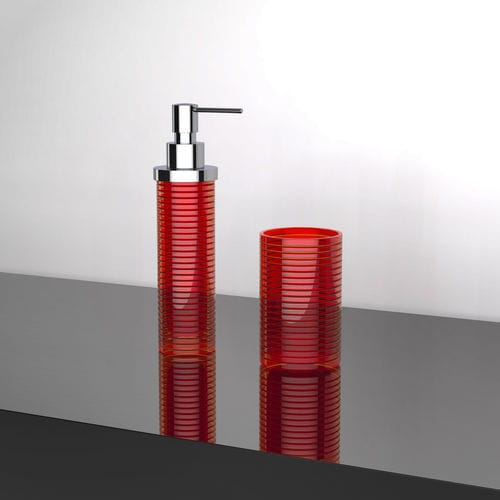 Distributeur de savon professionnel - LINEA - GLASS DESIGN Srl - à poser / en verre / manuel