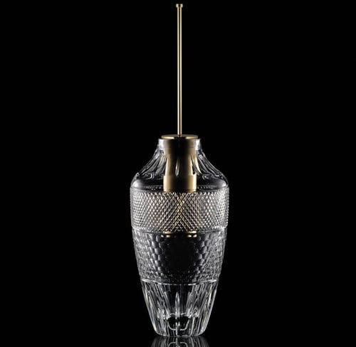 Brosse de toilettes en chrome - OPERA CRYSTAL - GLASS DESIGN Srl - en cristal / de sol