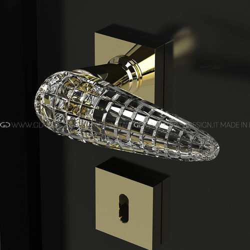 Poignée de porte - Luxor Home - GLASS DESIGN Srl - en laiton / en cristal / contemporaine