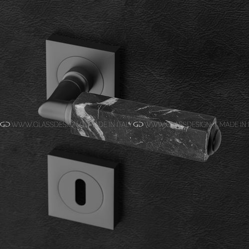 Poignée pour porte - Cube - GLASS DESIGN Srl - en laiton / en marbre / contemporaine