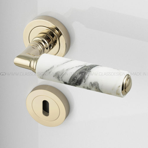 Poignée pour porte - Kikka - GLASS DESIGN Srl - en laiton / en marbre / contemporaine