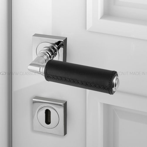 Poignée pour porte - Kikka Cuoio Home - GLASS DESIGN Srl - en laiton / en cuir / contemporaine