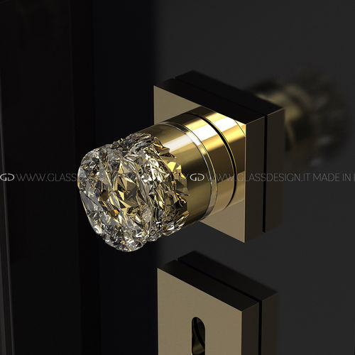 Bouton de porte contemporain - Mirage Home - GLASS DESIGN Srl - classique / en laiton / en cristal