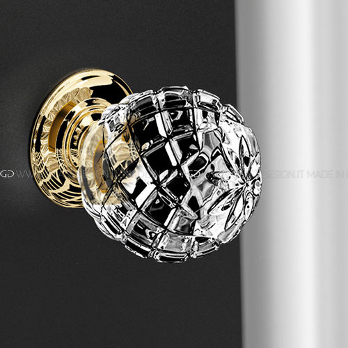 Bouton de porte classique - Stella Pull & Push - GLASS DESIGN Srl - en laiton / en cristal