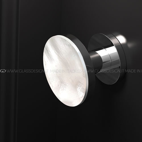Bouton de porte contemporain - Perla XL - GLASS DESIGN Srl - en laiton / en cristal