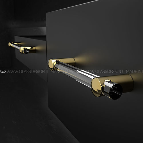 Poignée de meuble en laiton chromé - Profili  - GLASS DESIGN Srl - en laiton poli / en cristal