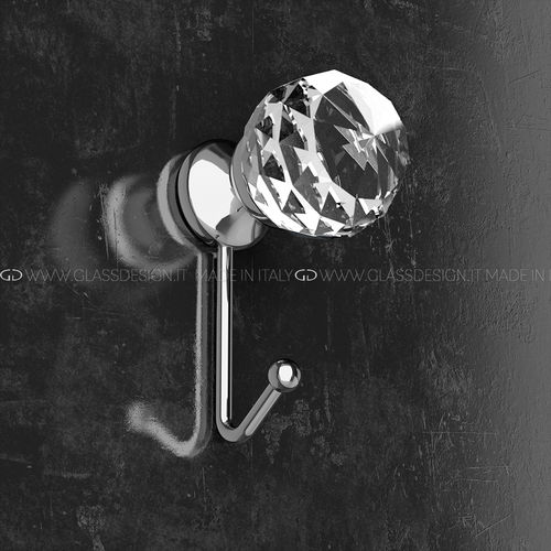 Patère contemporaine - Geo - P708 - GLASS DESIGN Srl - en métal / en verre / individuelle