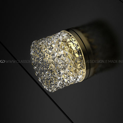 Bouton de meuble de style - Princess  - GLASS DESIGN Srl - en laiton / en cristal