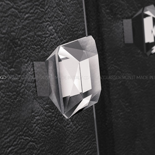 Bouton de meuble classique - Diamond  - GLASS DESIGN Srl - en laiton / en cristal