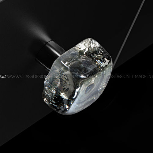 Bouton de meuble contemporain - Frozen - GLASS DESIGN Srl - en laiton / en verre