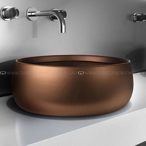 Vasque à poser - POLO LUX - GLASS DESIGN Srl - en céramique / fait main / ronde