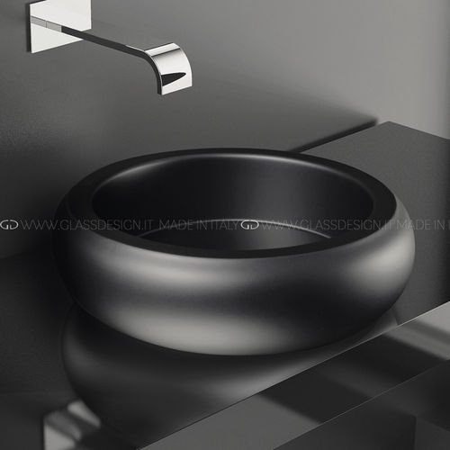 Vasque à poser - GLO BALL - GLASS DESIGN Srl - en inox / personnalisable / antibactérienne