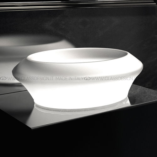 Vasque à poser - Isola Murano Small - GLASS DESIGN Srl - en verre de Murano / personnalisable / rétroéclairée