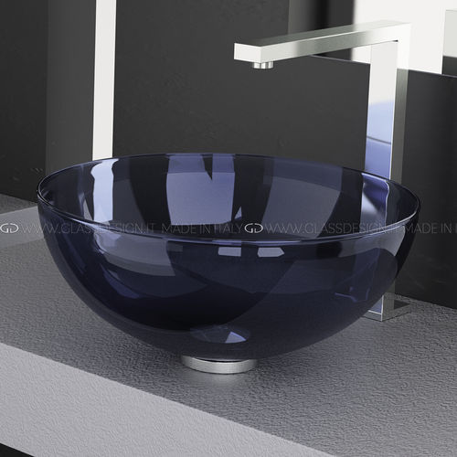 Vasque à poser - Laguna Murano Blue - GLASS DESIGN Srl - en verre de Murano / antibactérienne / personnalisable