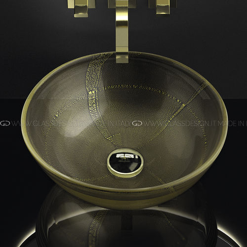 Vasque à poser - Laguna Murano Oro - GLASS DESIGN Srl - en verre de Murano / personnalisable / fait main