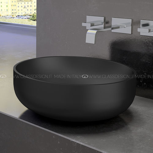 Vasque à poser - Collina 35/45 - GLASS DESIGN Srl - en VetroFreddo® / ronde / sans trou