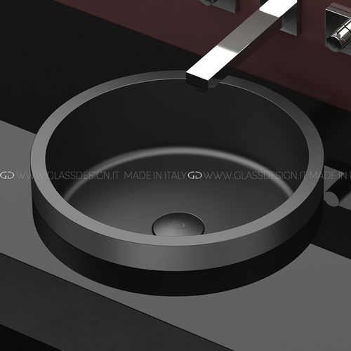 Vasque à encastrer - Tondo FL - GLASS DESIGN Srl - en VetroFreddo® / ronde / sans trou