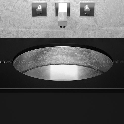 Vasque sous plan - Rho Lux Sotto - GLASS DESIGN Srl - en Pert® / ronde / sans trou