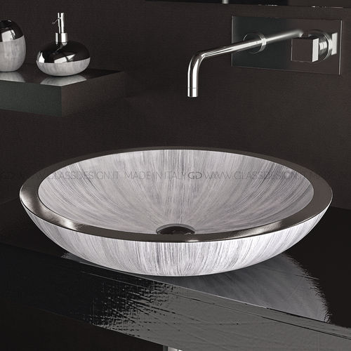 Vasque à poser - Round   - GLASS DESIGN Srl - en aluminium / ronde / sans trou