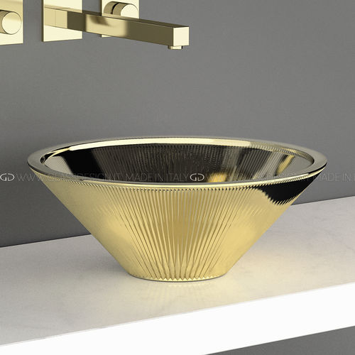 Vasque à poser - Tekno Lux / Tekno Lux Sotto - GLASS DESIGN Srl - en verre / conique / sans trou