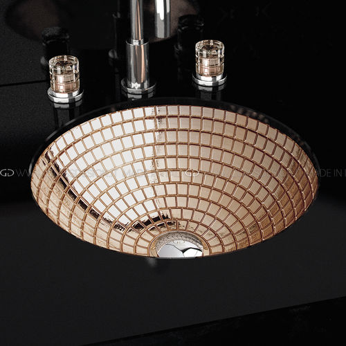 Vasque sous plan - Mosaic Anniversary Sotto - GLASS DESIGN Srl - en verre / ronde / sans trou