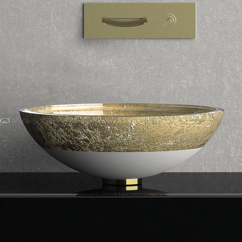 Vasque à poser - FLARE TECH 40/44 - GLASS DESIGN Srl - en verre / ronde / sans trou