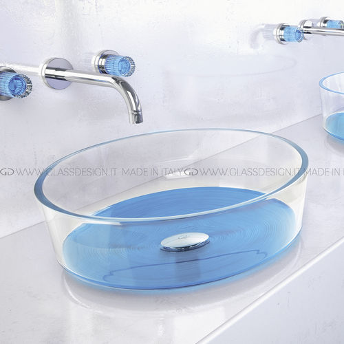 Vasque à poser - DROP KATINO - GLASS DESIGN Srl - en verre / ronde / sans trou