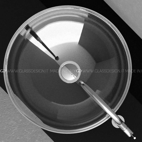 Vasque à poser - SOFFIO - GLASS DESIGN Srl - en verre / ronde / sans trou