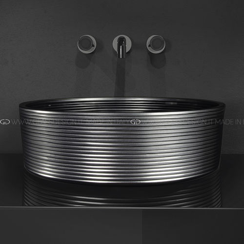 Vasque à poser - Line Katino - GLASS DESIGN Srl - en verre / circulaire / sans trou