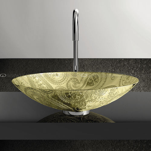 Vasque à poser - ARABESQUE LUX - GLASS DESIGN Srl - en verre / ronde / sans trou