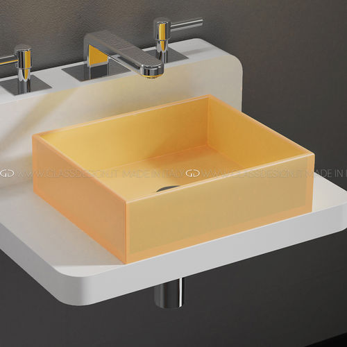 Vasque à poser - GUM - GLASS DESIGN Srl - en silicone / personnalisable / antibactérienne