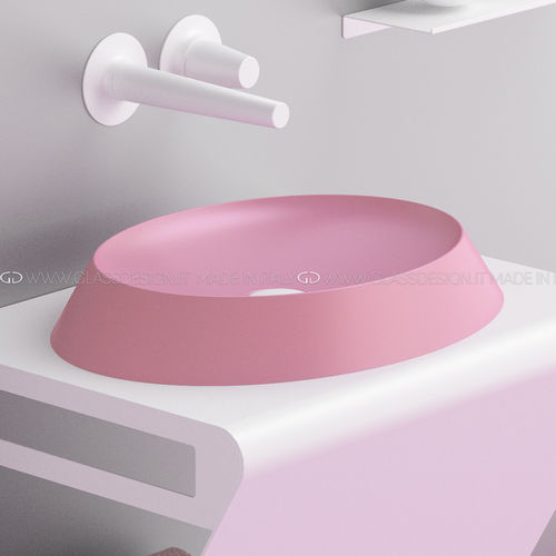 Vasque à poser - BUBBLE - GLASS DESIGN Srl - en silicone / personnalisable / antibactérienne