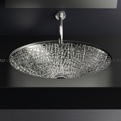 Vasque sous plan - Ice Oval Lux Sotto/Ice Oval Lux XL Sotto - GLASS DESIGN Srl - en cristal / ovale / sans trou