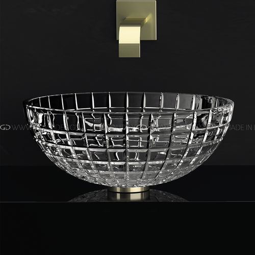 Vasque à poser - Luxor Round - GLASS DESIGN Srl - en cristal / transparente / ronde