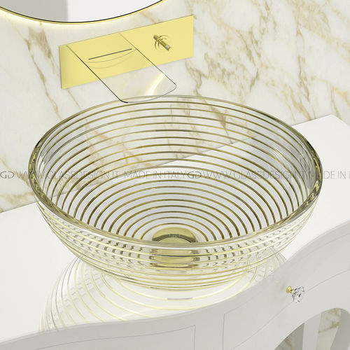 Vasque à poser - Astro/Astro 34 - GLASS DESIGN Srl - en cristal / ronde / sans trou