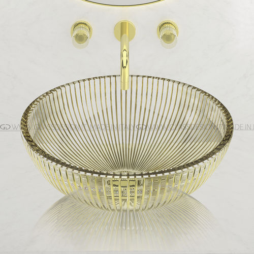 Vasque à poser - Volta/Volta 34 - GLASS DESIGN Srl - en cristal / transparente / ronde