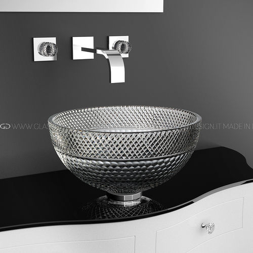 Vasque à poser - Ramada/Ramada Lux - GLASS DESIGN Srl - en cristal / ronde / sans trou