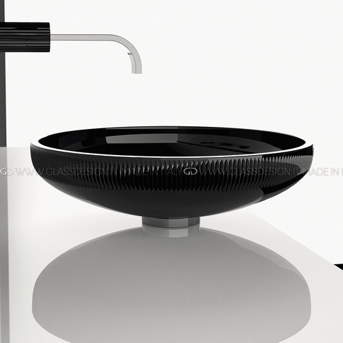 Vasque à poser - Clivia - GLASS DESIGN Srl - en cristal / transparente / ronde