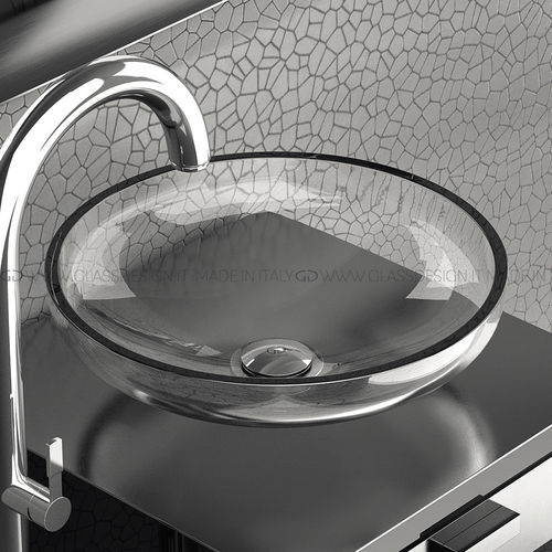 Vasque à poser - Aqua - GLASS DESIGN Srl - en verre / ronde / sans trou