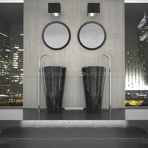 Vasque sur pied - TOM TOM 2 - GLASS DESIGN Srl - en VetroFreddo® / brillante / finition mat