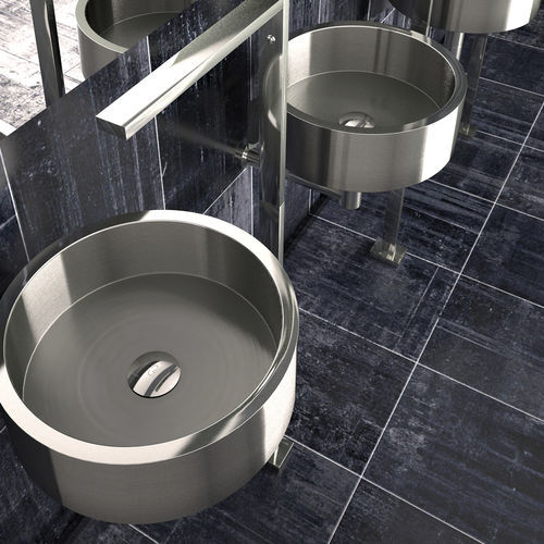 Vasque à poser - DE COSTE - GLASS DESIGN Srl - en inox / ronde / sans trou