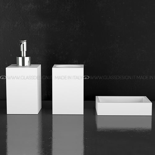 Distributeur de savon résidentiel - NAVY - GLASS DESIGN Srl - à poser / en acier inoxydable / en VetroFreddo®