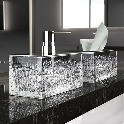 Distributeur de savon résidentiel - ICESSENCE ICE - GLASS DESIGN Srl - à poser / en cristal / manuel